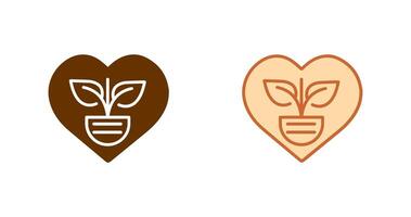 Ecology Heart Icon Design vector