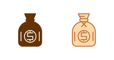 Dollar Sack Icon Design vector