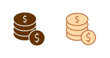 Dollar Coins Icon Design vector