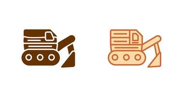 Excavator Icon Design vector