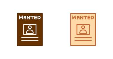 Wanted Poster Icon Design vector