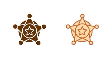 Sheriff Badge Icon Design vector