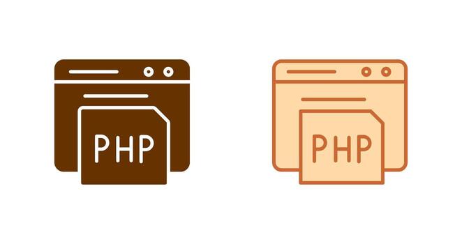 PHP Icon Design vector
