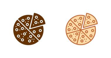 Pizza rebanada icono diseño vector