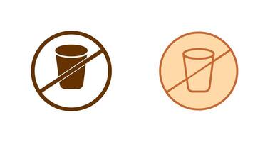 No Drinks Icon Design vector