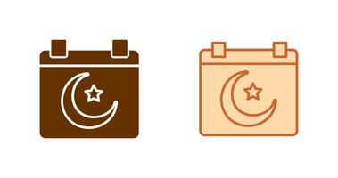 Islamic Calendar Icon Design vector