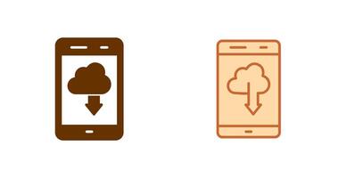 Cloud with Downward Arrow Icon Design vector