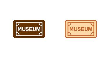 Museum Tag Icon Design vector