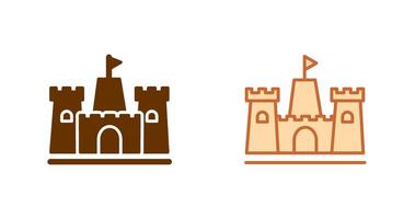 castillo de arena icono diseño vector