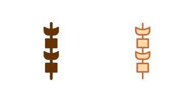 brocheta icono diseño vector