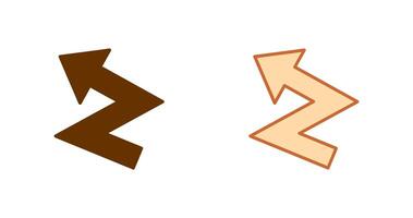 ZigZag Arrow Icon vector