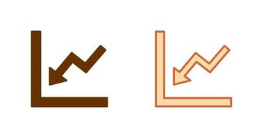 Graph Down Icon vector