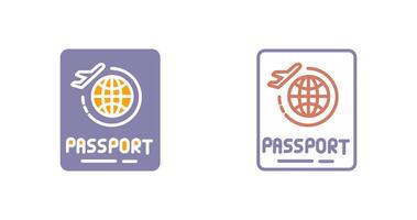 diseño de icono de pasaporte vector