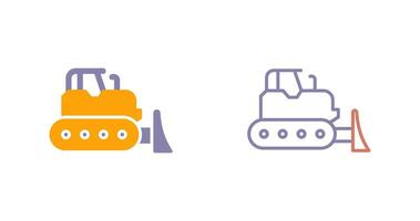 Bulldozer Icon Design vector