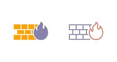 Firewall Icon Design vector