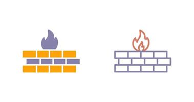 Firewall Icon Design vector