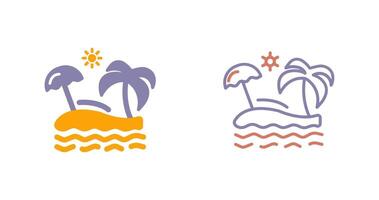 Beach Icon Design vector