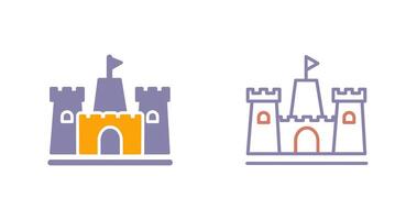 castillo de arena icono diseño vector