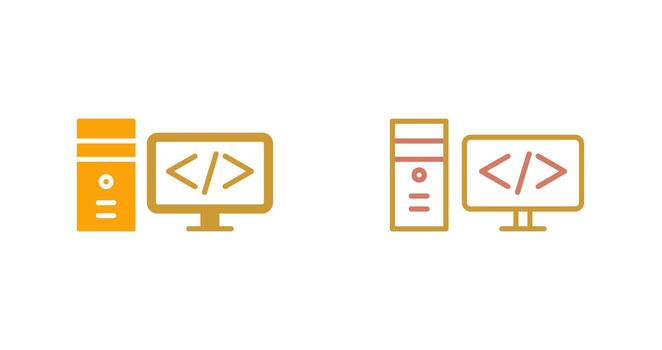 diseño de icono de codificación vector