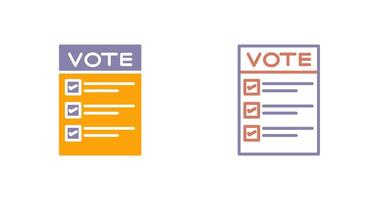 Ballot Paper Icon Design vector