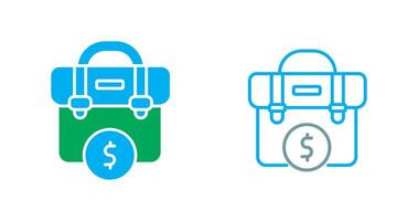 Dollar Briefcase Icon Design vector