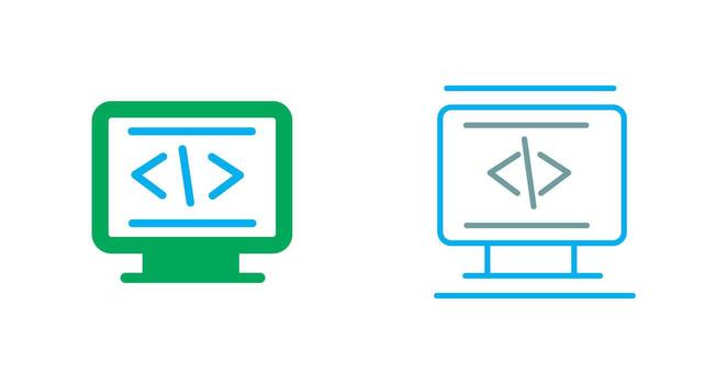 Coding Icon Design vector