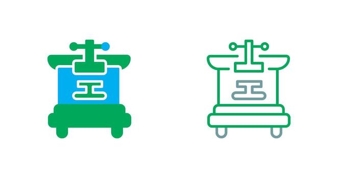 Machine Press Icon Design vector