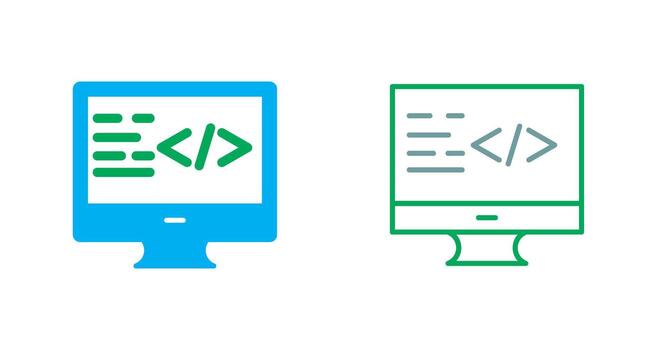 Coding Icon Design vector