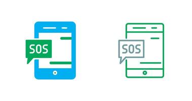 SOS Icon Design vector