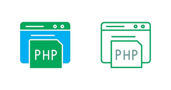PHP Icon Design vector