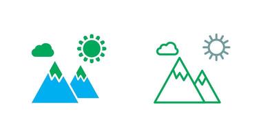 diseño de icono de montaña vector