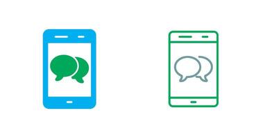 Double Message Bubble Icon vector