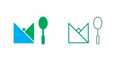 Spoon and Napkin Icon Design vector