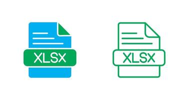 XLSX Icon Design vector