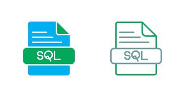 SQL Icon Design vector