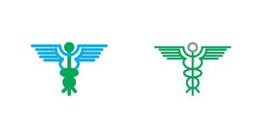 caduceo icono diseño vector