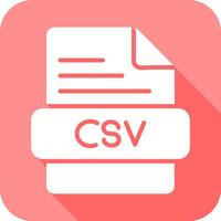 CSV Icon Design vector