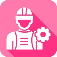 trabajador de la industria i icono vector