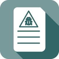 Bug Document Icon Design vector