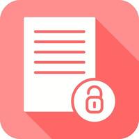 Unlock Documents Icon vector
