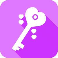 amor llave icono diseño vector