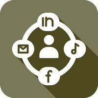 Social Circle Icon vector