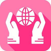 Globe Hand Icon vector