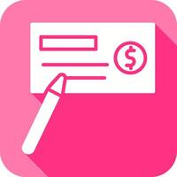 Write Cheque Icon Design vector