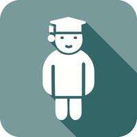 icono de estudiante graduado vector