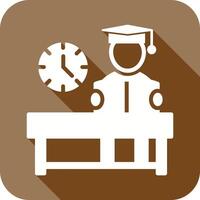 Studying on Desk I Icon vector