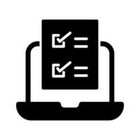 Online Test Icon Design vector