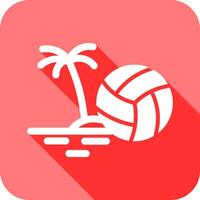 playa vóleibol icono vector