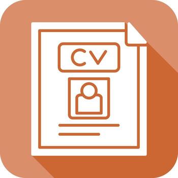 CV icono diseño vector
