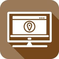 Location Web Advertising Icon vector